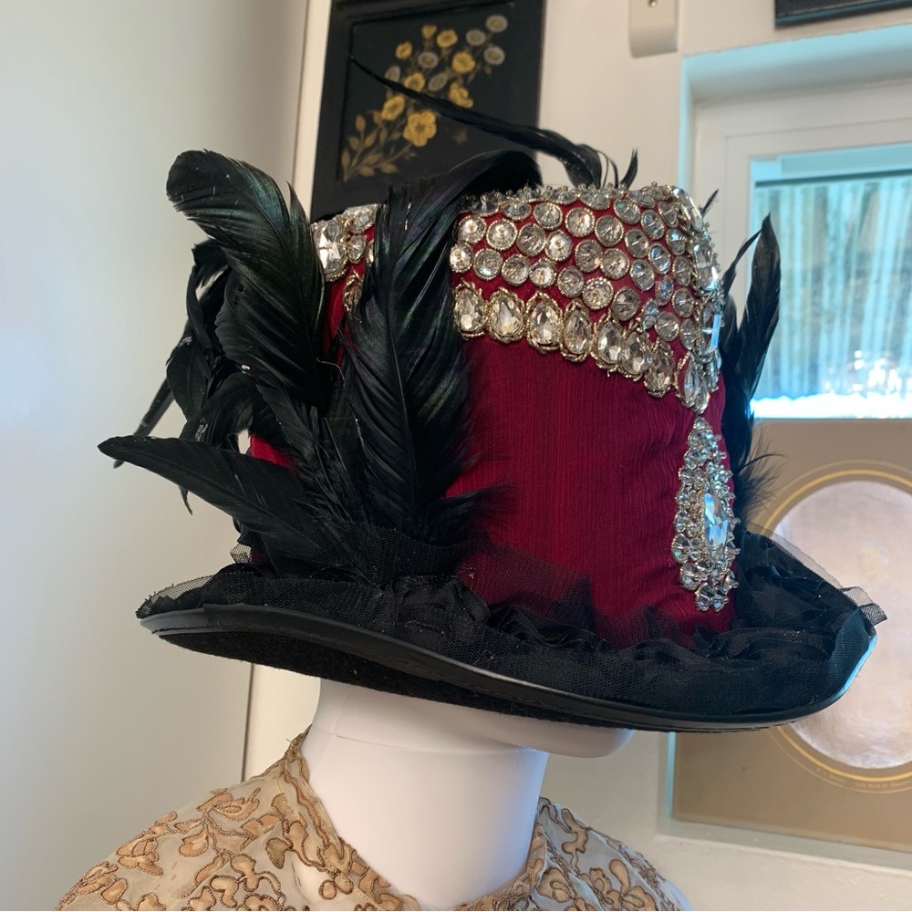 OOAK hat jeweled performance stage performer rock star musician singer festival - Picture 2 of 16